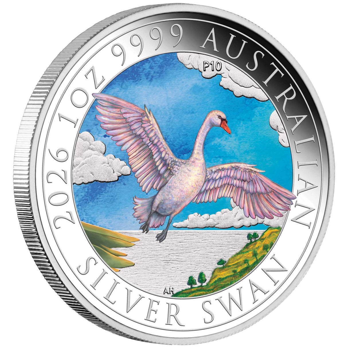 Australian Swan 10th Anniversary 2026 1oz Silver Coloured Coin