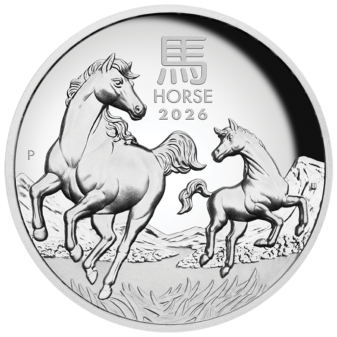 Australian Lunar Series III Year Of The Horse 2026 1oz Silver Proof High Relief Coin