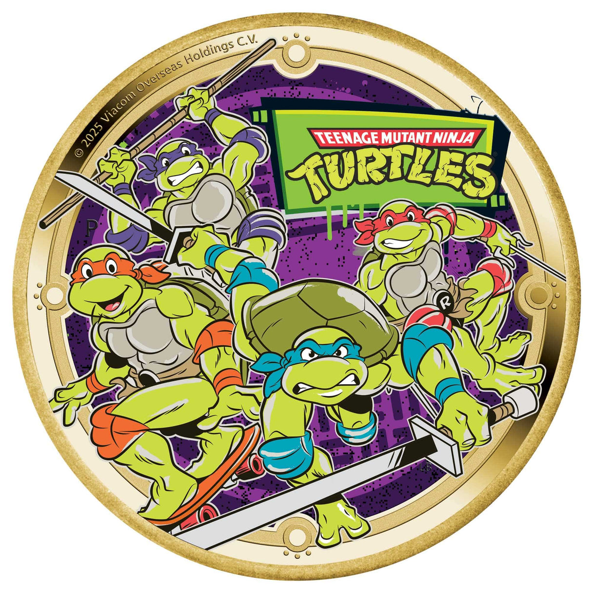 Teenage Mutant Ninja Turtles 2025 $1 Coin In Card - Collectfest Special Release Signed