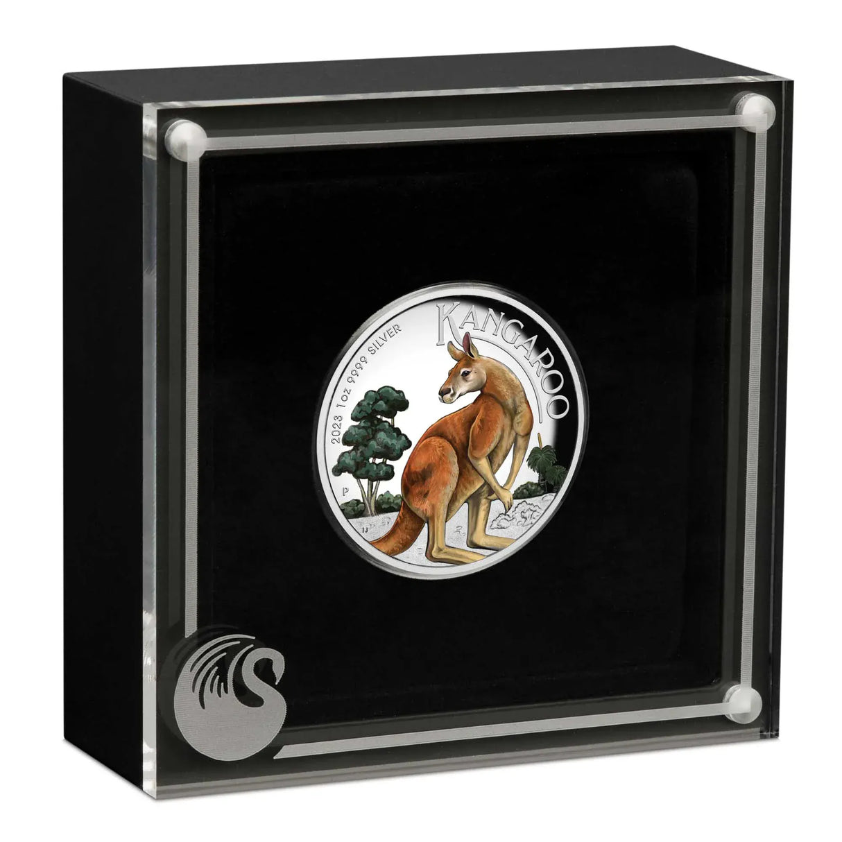 Australian Kangaroo 2023 1oz Silver Proof High Relief Coloured Coin