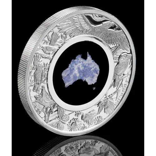 2022 Great Southern Land - 1oz Silver Proof Blue Lepidolite Coin