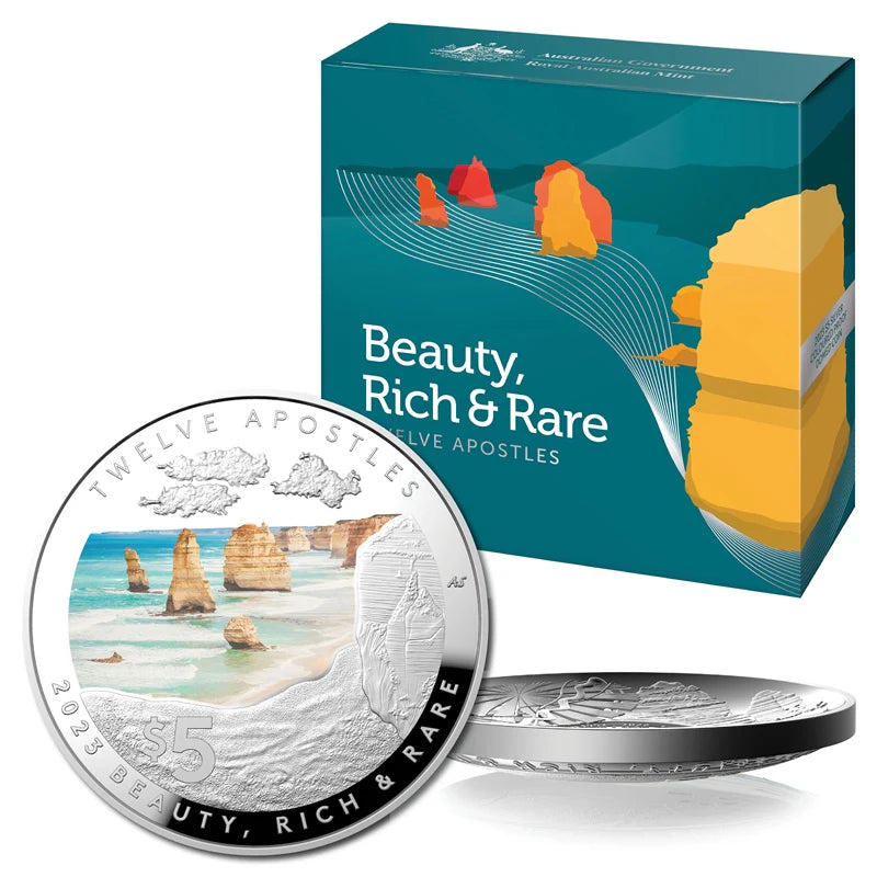 2023 $5 Beauty, Rich & Rare - Twelve Apostles Domed Silver Proof