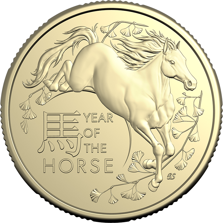 Lunar Series Year of the Horse 2026 $1 Unc Two Coin Set