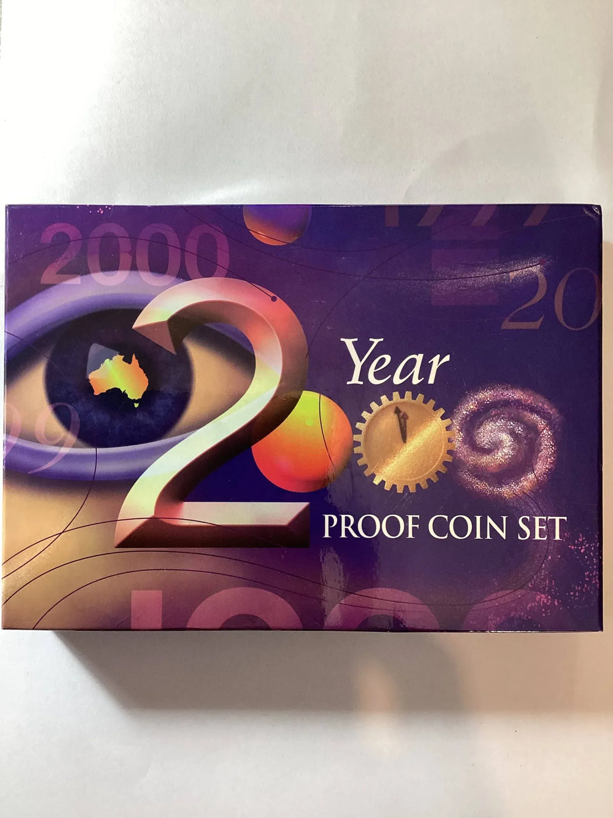 2000 Millennium Proof Year Set with coloured 50c