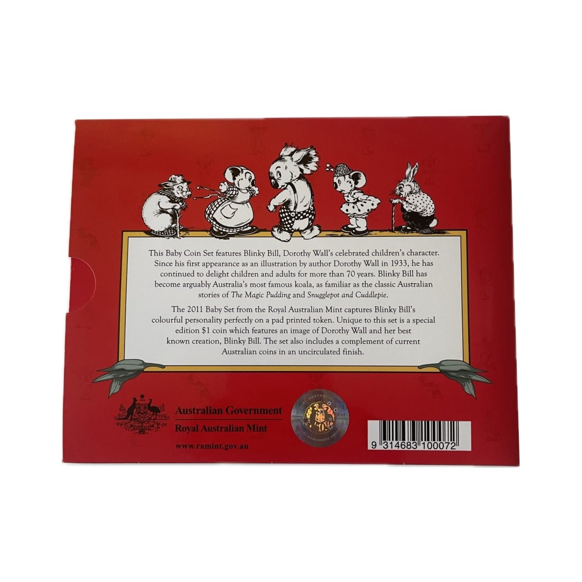 2011 Baby Mint Coin Set - Blinky Bill - Nova Coins