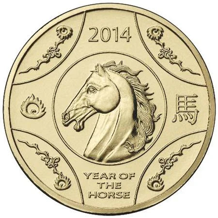 2014 1 Dollar Uncirculated Coin Lunar Year of the Horse