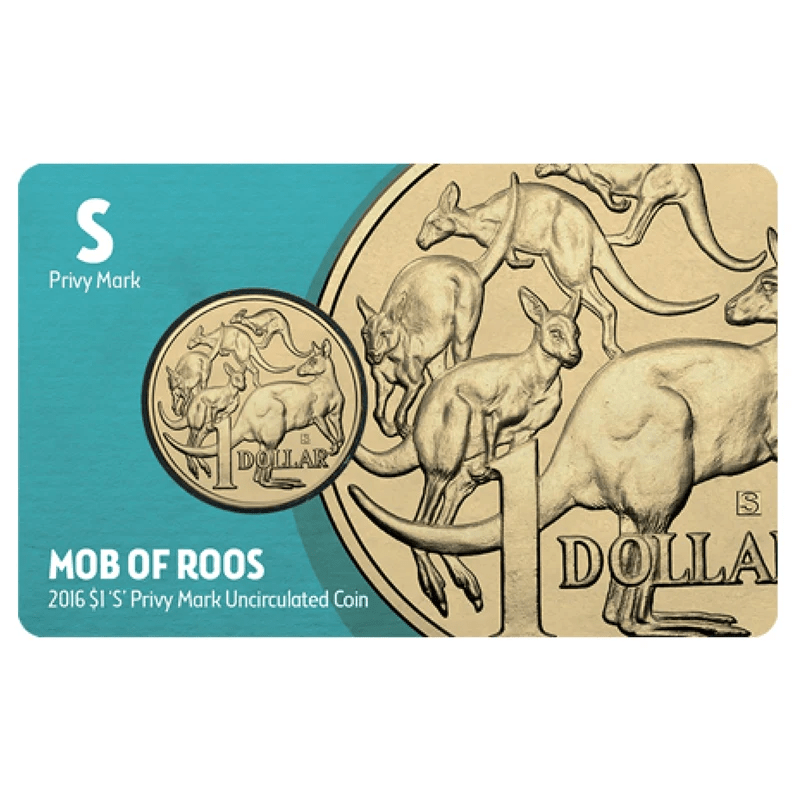 2016 $1 Mob Of Roos ANDA Show Special 'S' Privy Mark UNC - Nova Coins