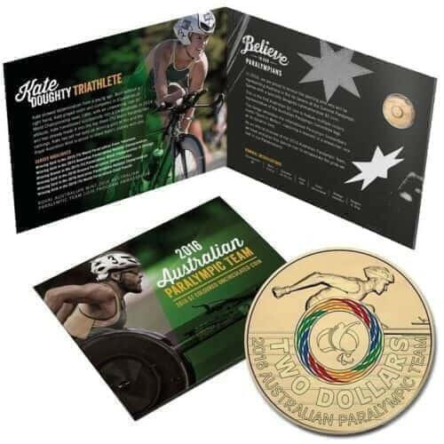 2016 Australian paralympic team - $2 coloured uncirculated coin - Rio Olympic games