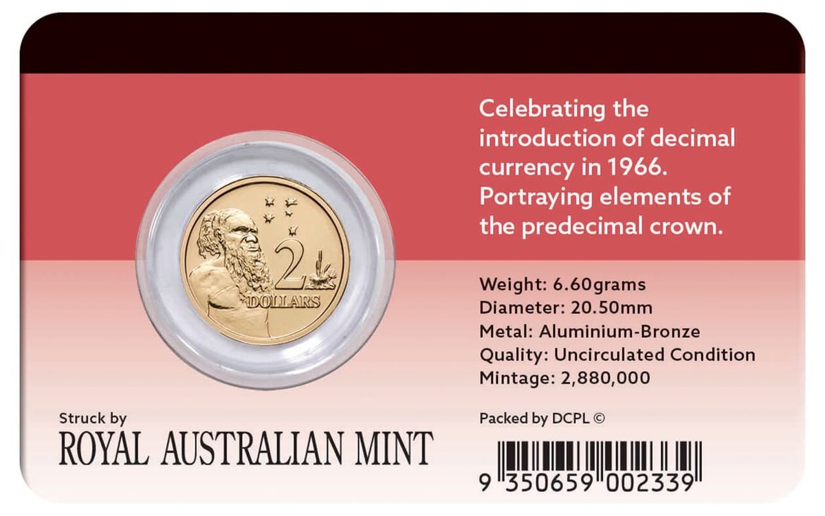 2016 $2 50th Anniversary Decimal Currency UNC Coin Pack - Back