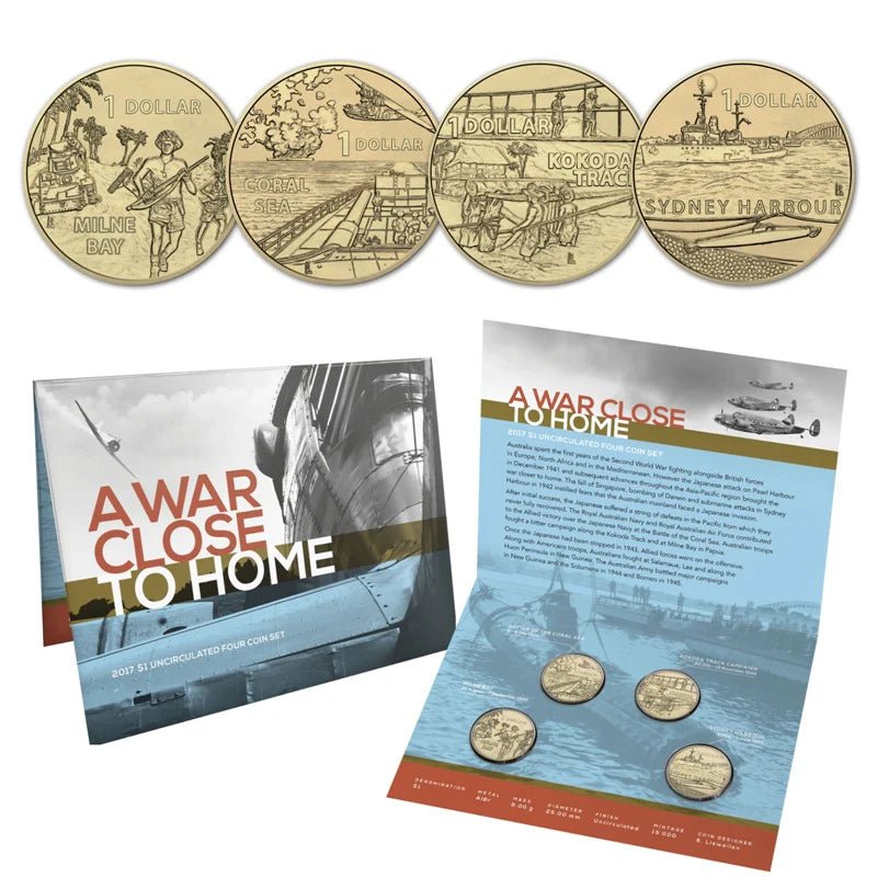2017 $1 Uncirculated Four Coin Set, 'A War Close to Home' - Nova Coins