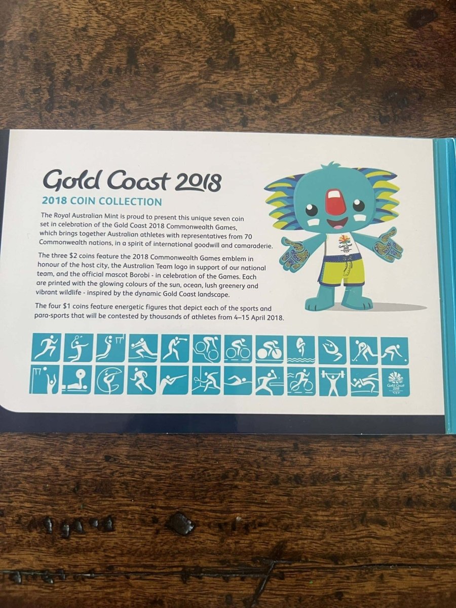 2018 Gold Coast Commonwealth Games 7 Coin Collection - Nova Coins