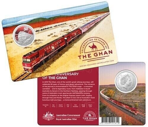 2019 50c The Ghan 90th Anniversary Uncirculated Australian Decimal Coin