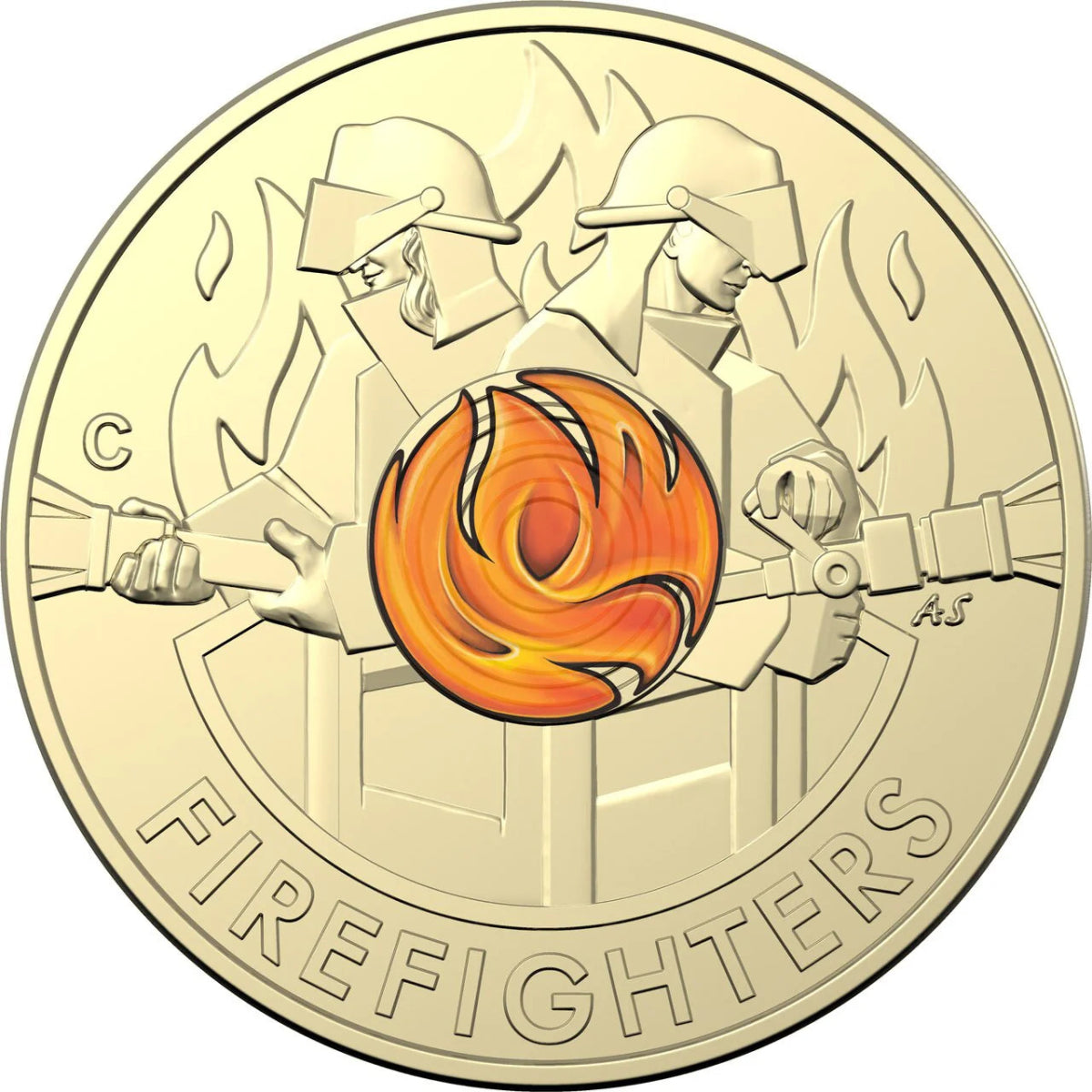 2020 $2 C - Mintmark Australia's Firefighters Brave Coloured RAM Large Carded - Nova Coins