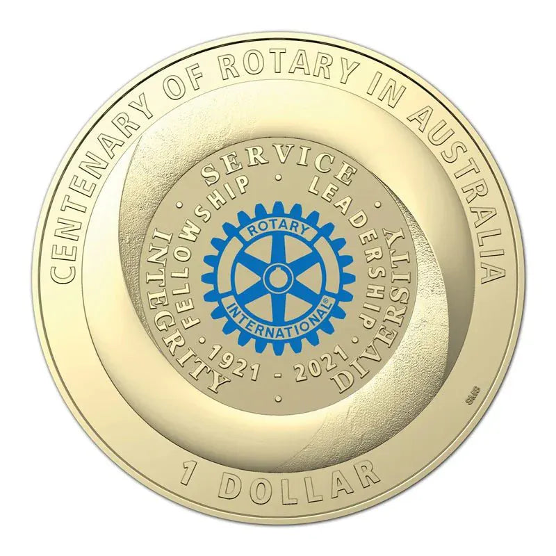 2021 Centenary of Rotary Australia One Dollar Uncirculated Australian Decimal Coin - Nova Coins