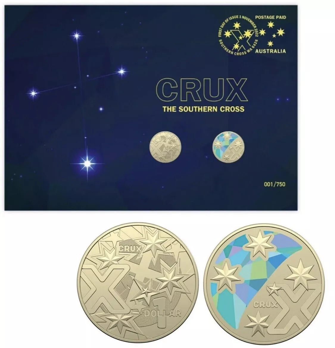2022 Crux: The Southern Cross Limited - Edition Double Coin Prestige PNC - Impressions - Nova Coins