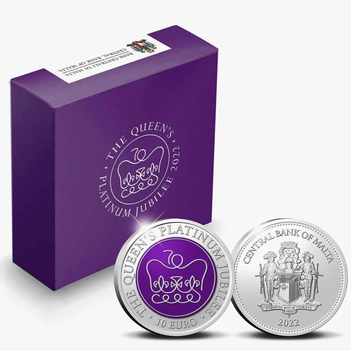 2022 Malta €10 Queen Elizabeth II's Platinum Jubilee Coloured Silver Proof Coin - Nova Coins