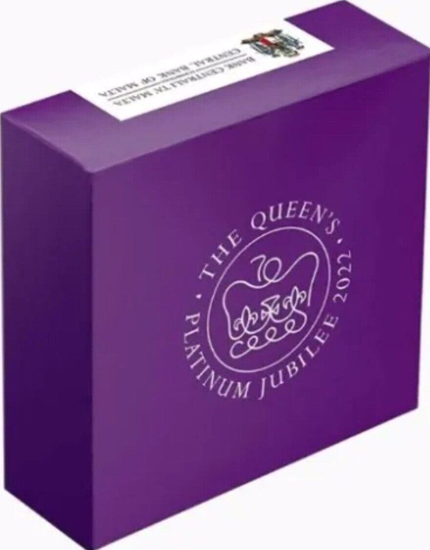 2022 Malta €10 Queen Elizabeth II's Platinum Jubilee Coloured Silver Proof Coin - Nova Coins