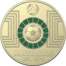 2023 $2 Matilda FIFA Soccer Coin Green aUNC - Nova Coins
