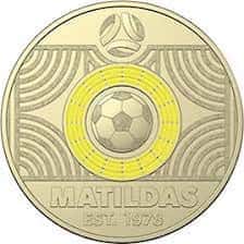 2023 $2 Matilda FIFA Soccer Coin Yellow aUNC - Nova Coins