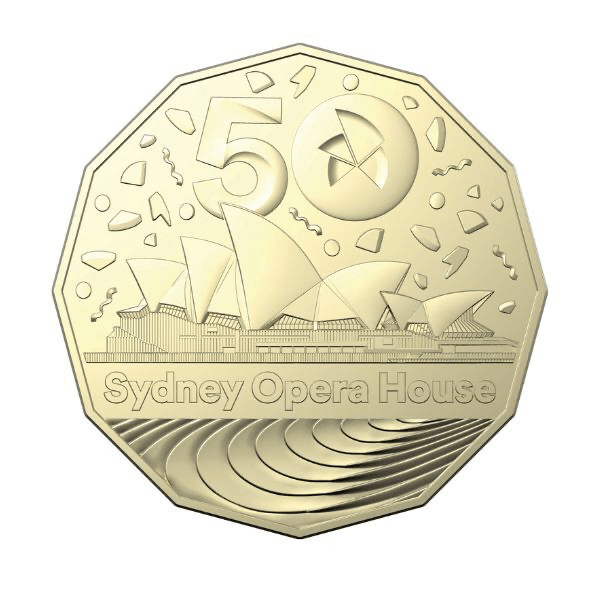 2023 50th Anniversary of the Sydney Opera House 50 cents Coin UNC - Nova Coins