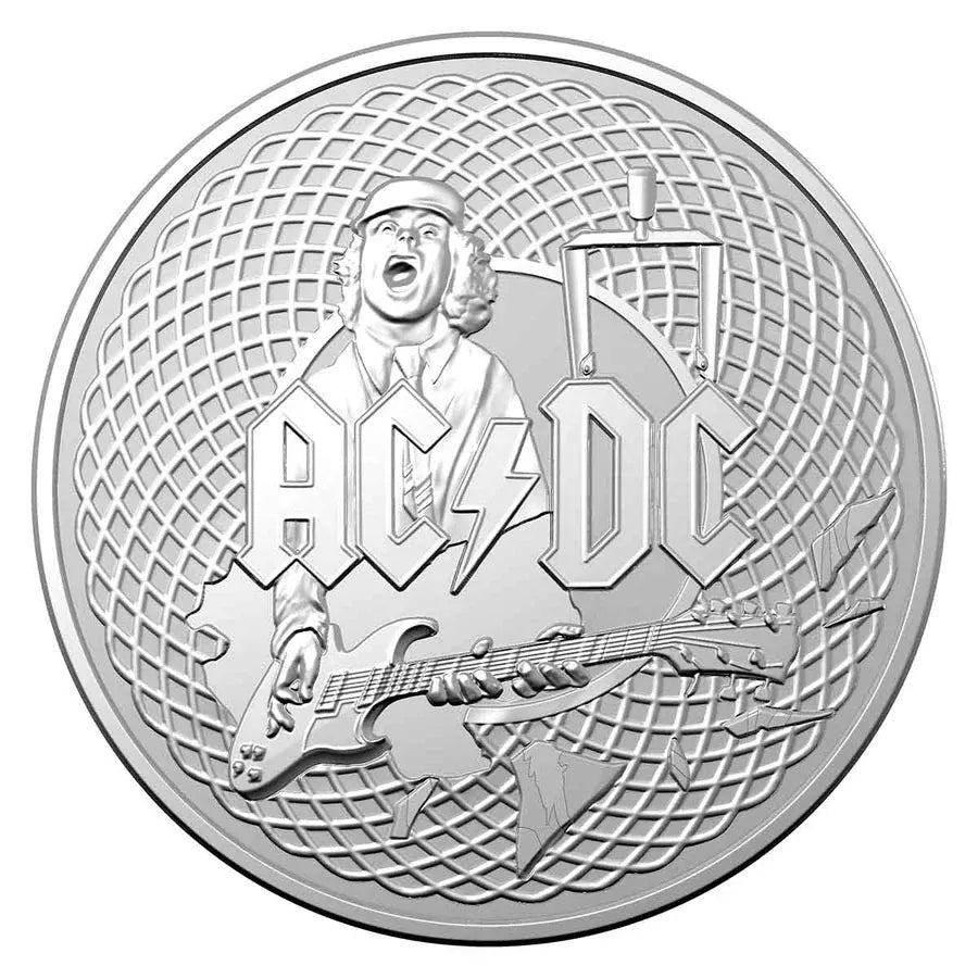2023 AC/DC - $1 Silver Frosted Uncirculated Coin - Nova Coins