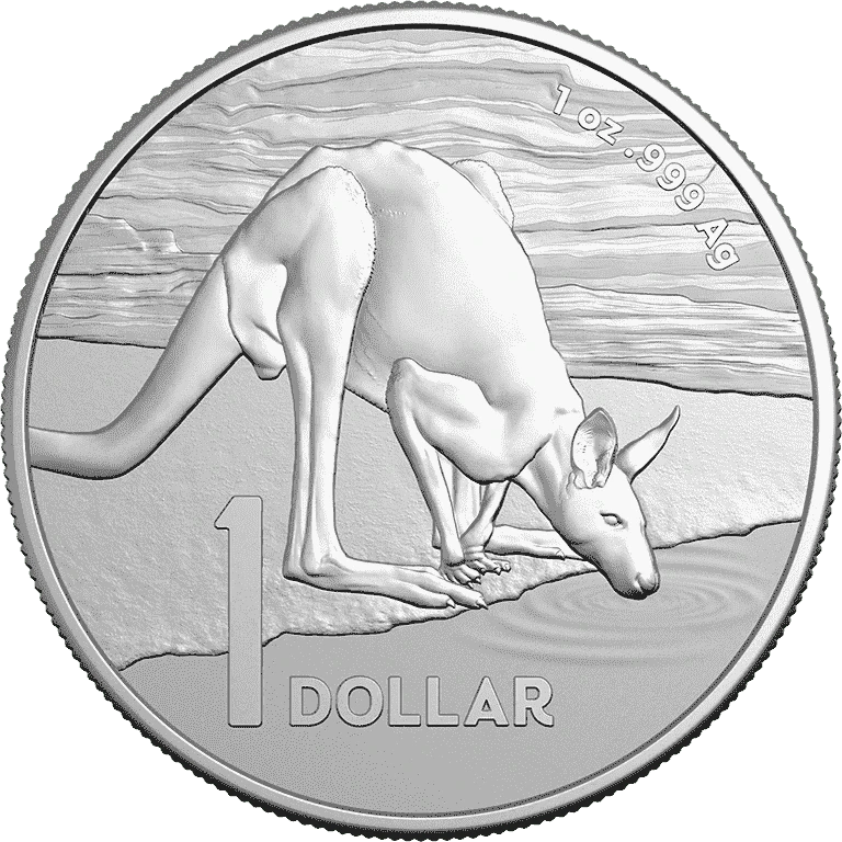 2024 $1 Kangaroo Series Desert Life 1oz Silver Frosted UNC - Nova Coins