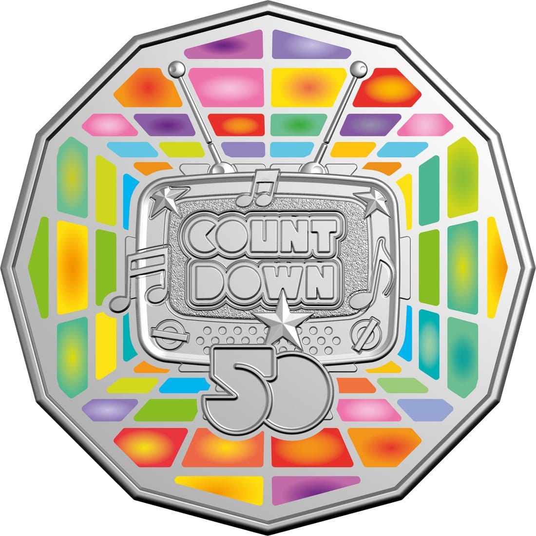 2024 50th Anniversary of Countdown 50c Coloured Uncirculated Coin - Nova Coins