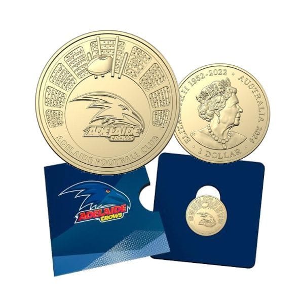 2024 Adelaide Football Club AFL $1 Uncirculated Coin in Card - Nova Coins