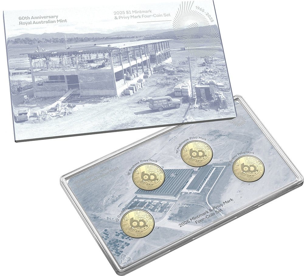 2025 $1 Mintmark & Privy Mark Four - Coin Set - 60th Anniversary of the Royal Australian Mint - Nova Coins