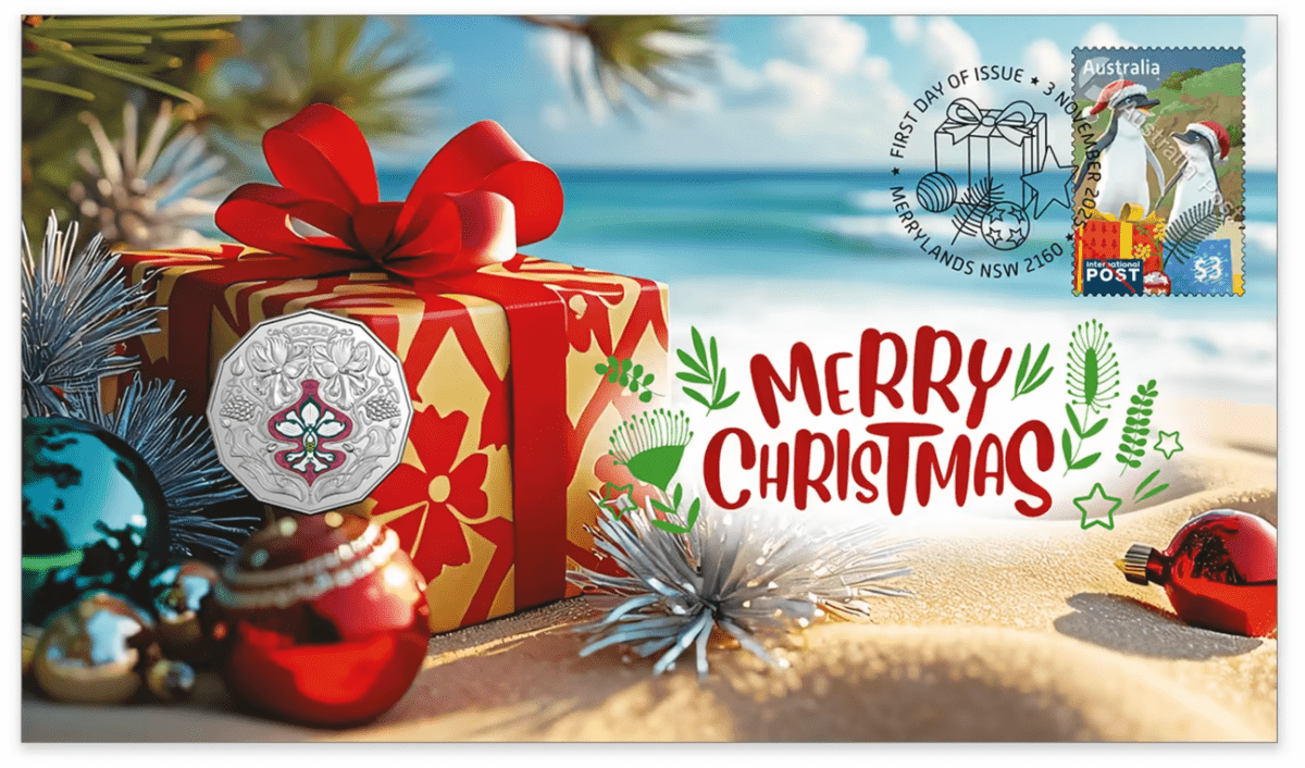 2025 Christmas - Secular Christmas Festive Floral Postal Numismatic Cover (RAM) - Nova Coins