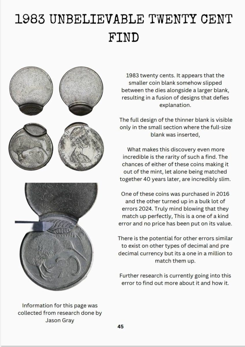 2025 New Zealand Error Coins Catalogue by Pieter Hoek & Jason Gray - Nova Coins