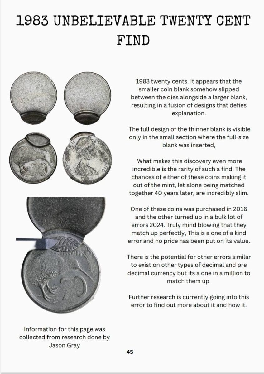 2025 New Zealand Error Coins Catalogue by Pieter Hoek & Jason Gray - Nova Coins