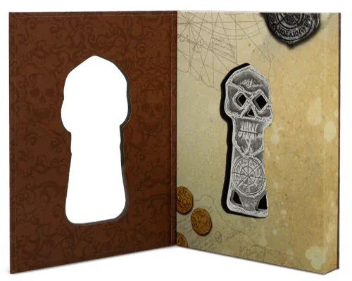2025 The Goonies - Copper Bones Skeleton Key 2oz Silver Coin - Nova Coins