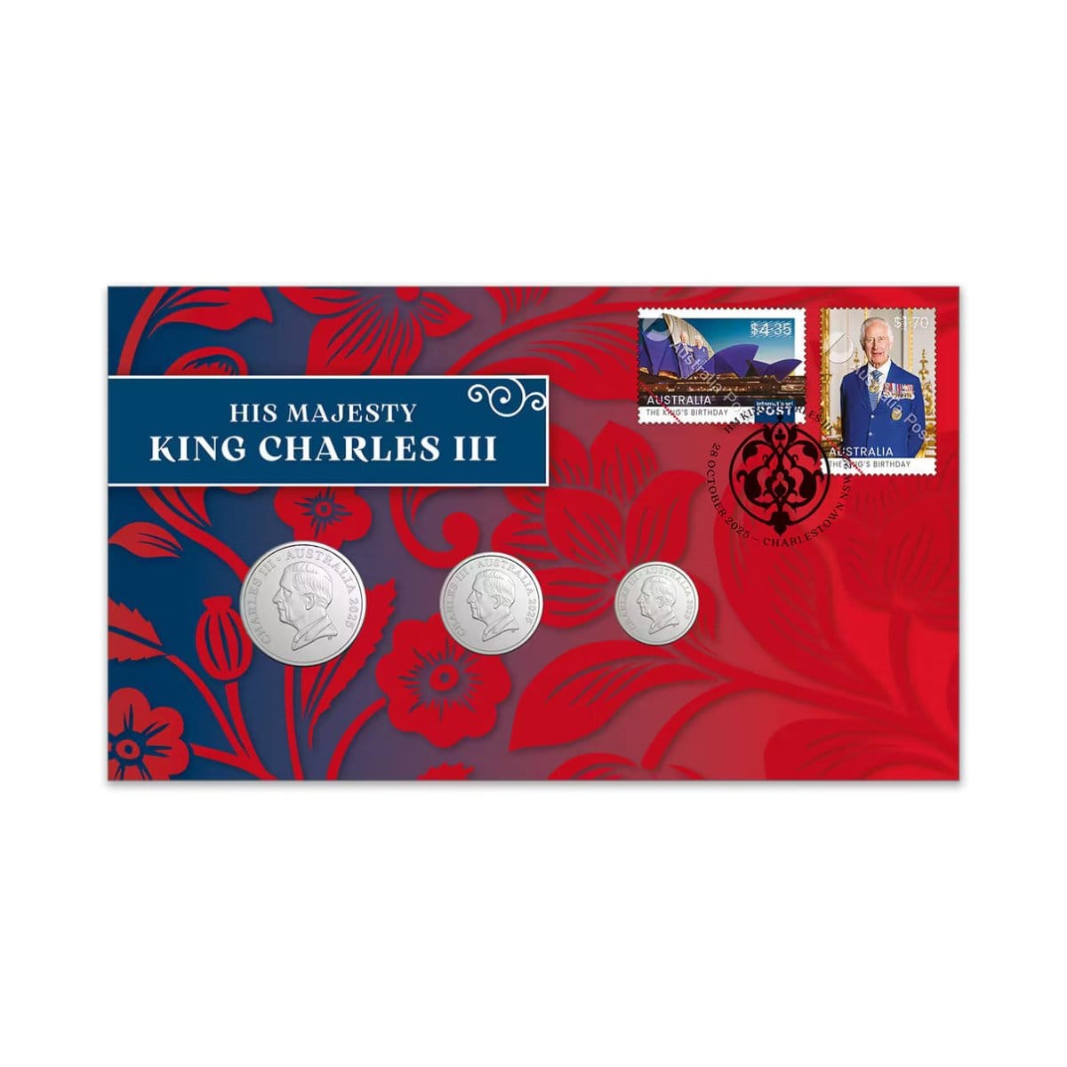 2025 The King's Birthday Three Coin Postal Numismatic Cover (PNC) - Nova Coins