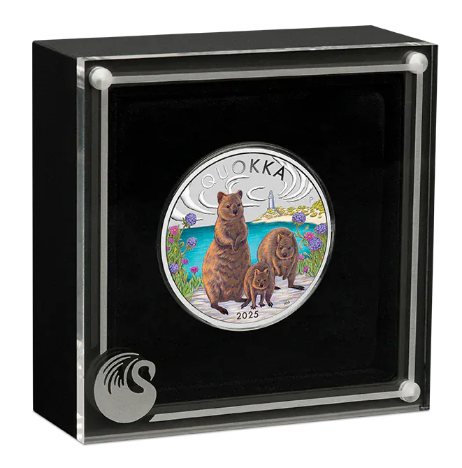 2025 Quokka 1oz Silver Coloured Proof Coin