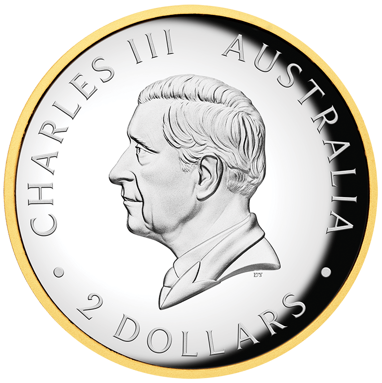 Australian Kookaburra 2025 2oz Silver High Relief Gilded Proof Coin