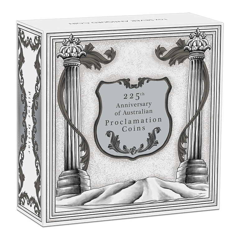225th Anniversary of the Australian Proclamation Coins - Pillar Dollar 2025 1oz Silver Antiqued Coin