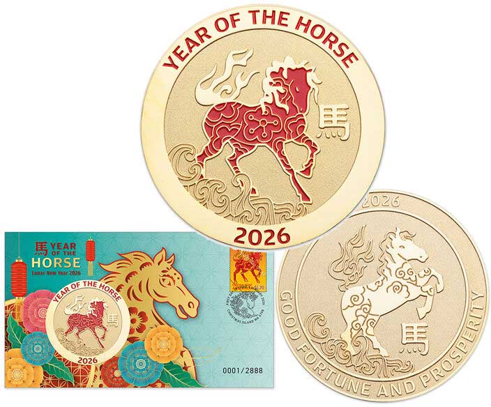 2026 Christmas Island Lunar New Year – Year of the Horse Medallion Cover