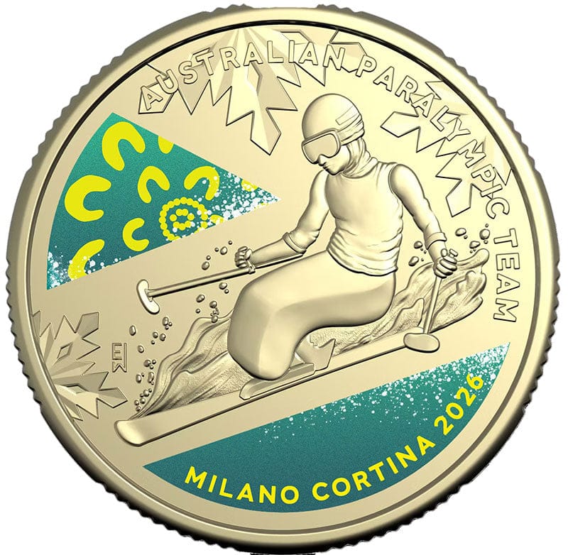Australia Winter Paralympics 2026 $1 Colour Aluminium-Bronze Uncirculated Coin