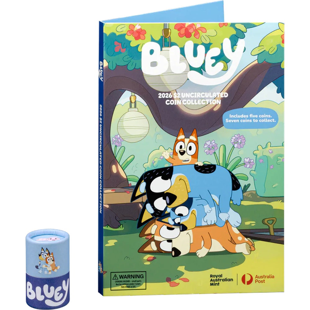 2026 $2 Uncirculated Collection Folder and Five-Coin Set – Bluey