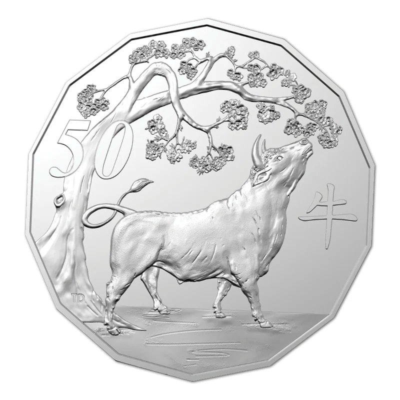 2021 50c Year of the Ox Tetra-Decagon Uncirculated Coin