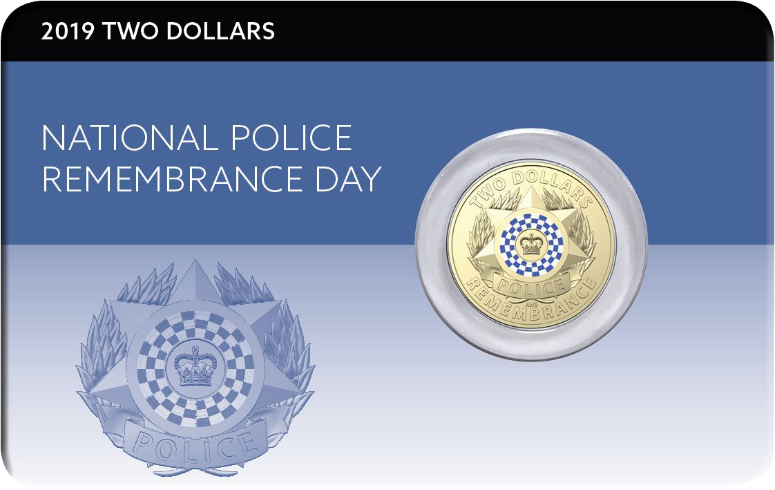 2019 $2 National Police Remembrance Day UNC Coin Pack