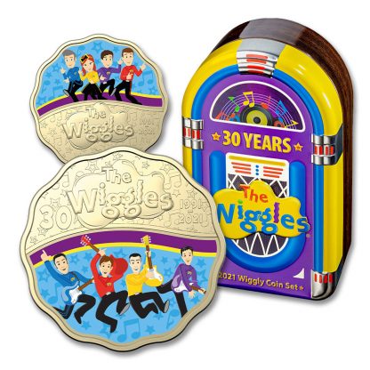 30 Years of the Wiggles 2021 30c Coloured Two Coin Jukebox Set - Nova Coins