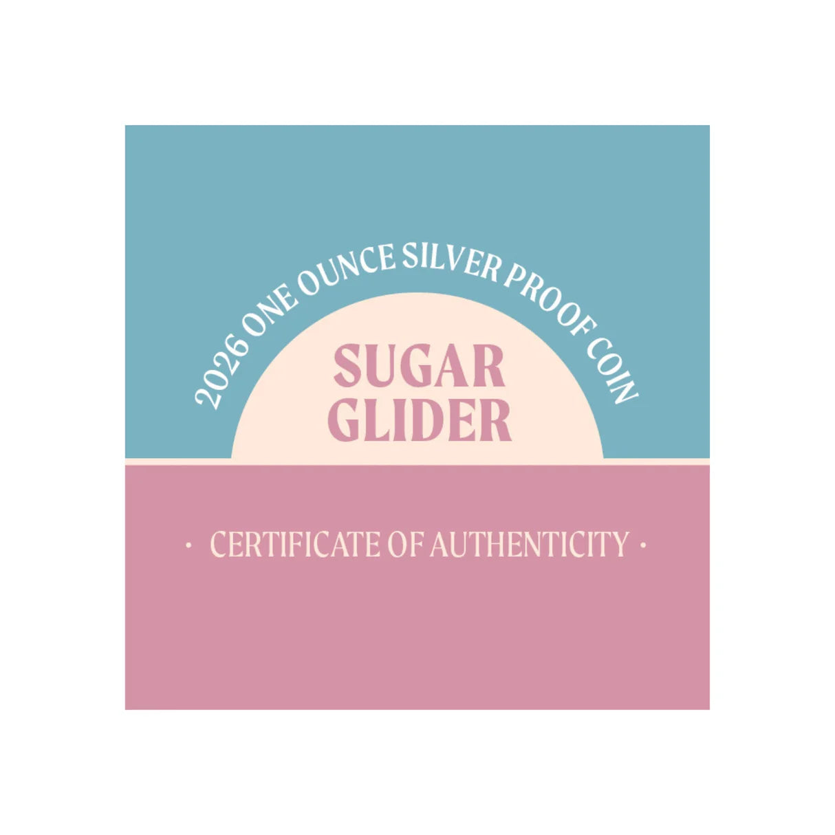 Baby Sugar Glider 2026 $1 1oz Silver Proof Coin