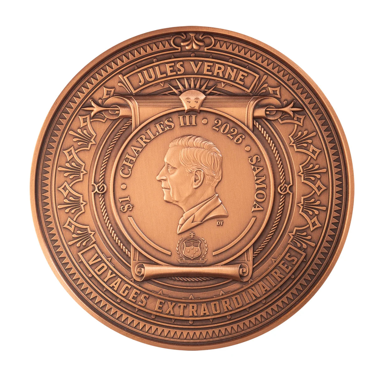 20,000 Leagues under the Sea 2026 $1 High Relief Rotating Silver & Copper Bimetal Antique Coin