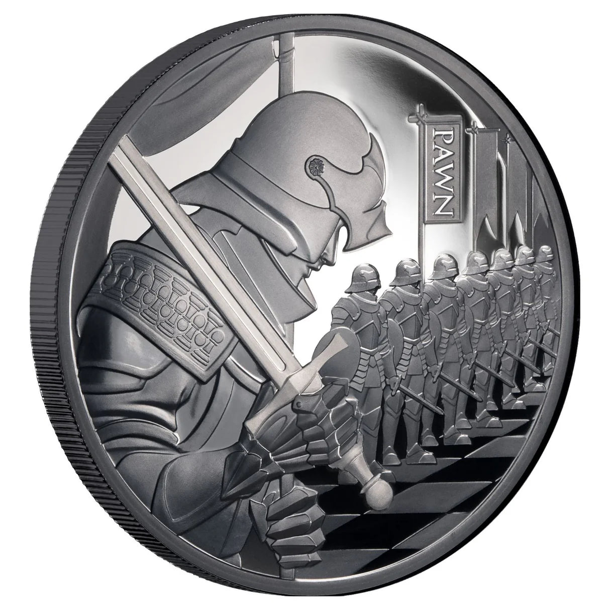 Chess Pawn 2026 $1 1oz Silver Black Proof Coin