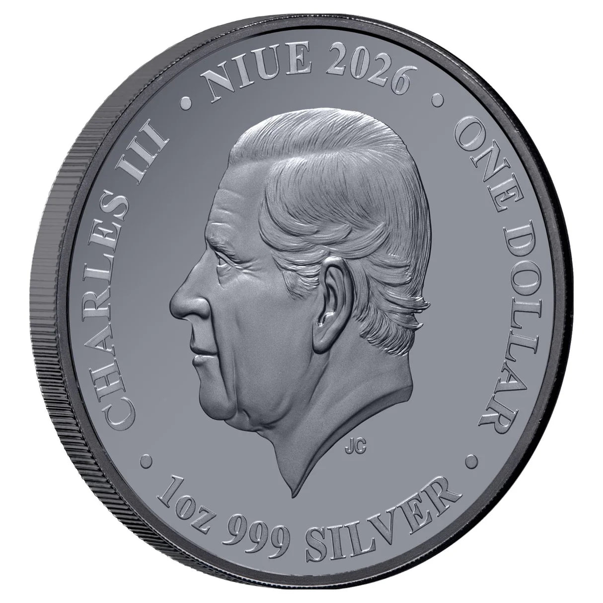 Chess Pawn 2026 $1 1oz Silver Black Proof Coin