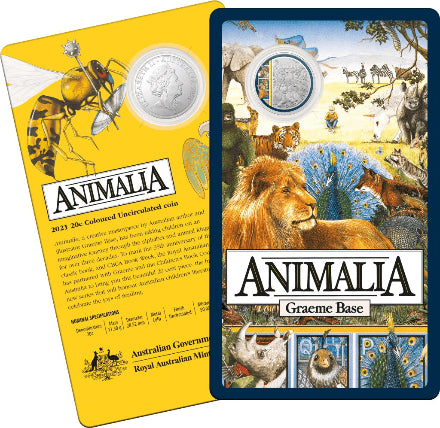 "2021 35th Anniversary Of Animalia 20c Coloured Uncirculated Coin - Nova Coins"