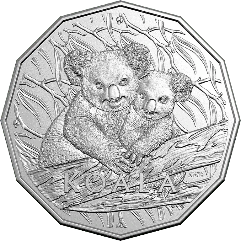 2025 50c Koala Series UNC Carded Coin