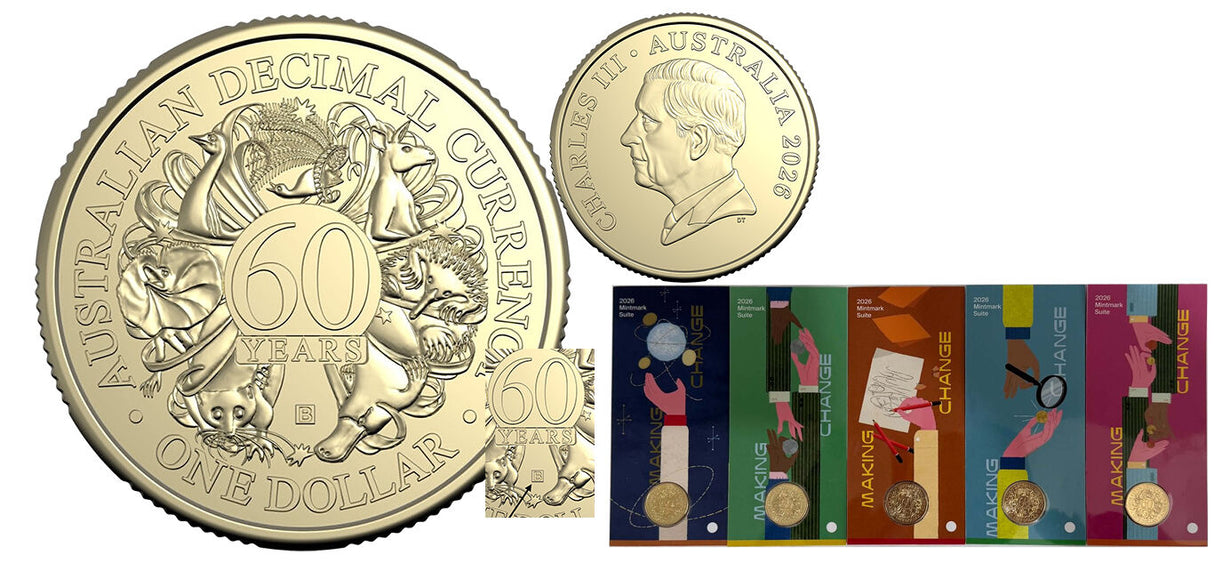 2026 $1 60th Anniversary of Decimal Currency - ‘B’ Counterstamp Full set